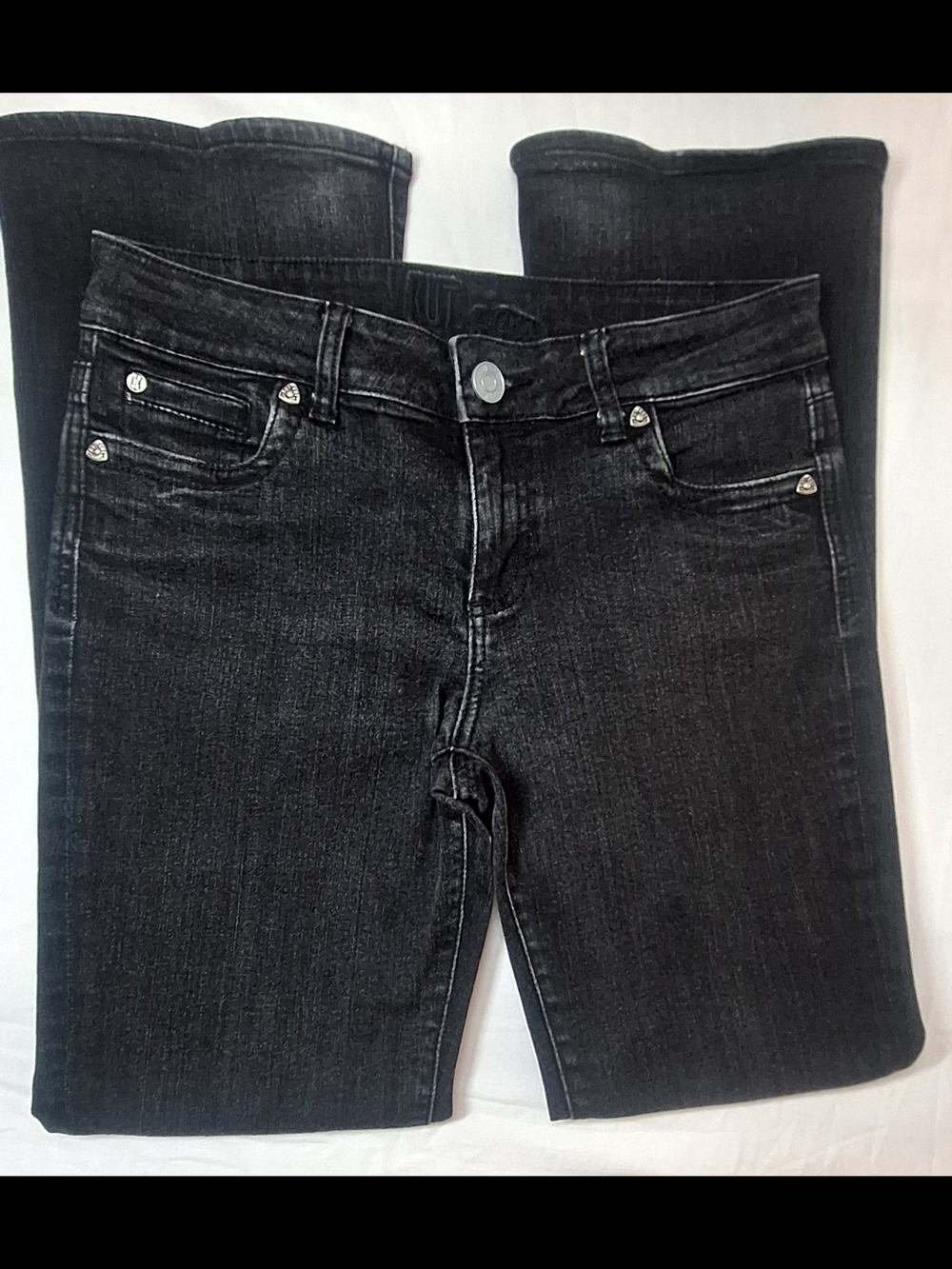 KUT from the Kloth Petite Black Denim Skinny Jeans Size 6P Stretch Black Wash